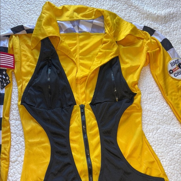 Leg Avenue Racing-Inspired Yellow and Black Jumpsuit - Picture 9 of 13